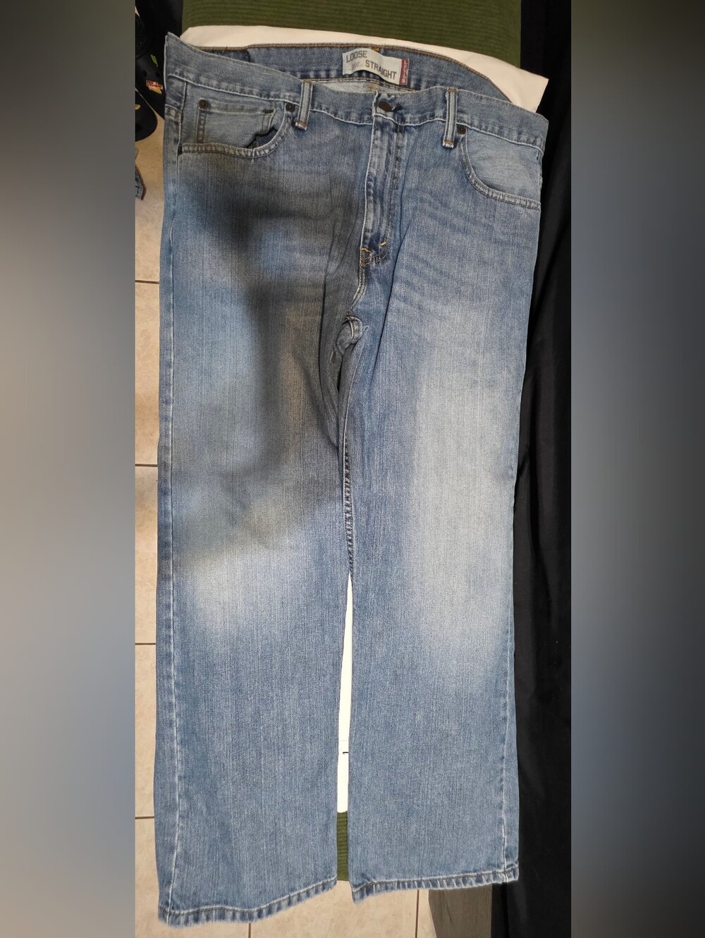 Levi's 569 Loose Straight Jeans Mens 36x30 Light Wash Baggy Y2K 100% Cotton